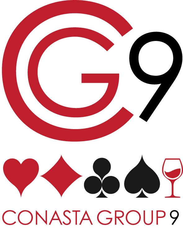 Conasta Group 9 logo — CG9 mark with card suit symbols and wine glass